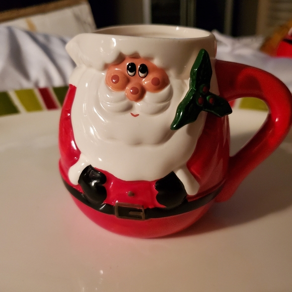 Vintage Ceramic Santa Sugar And Creamer Set OCI Omnibus - Picture 7 of 12